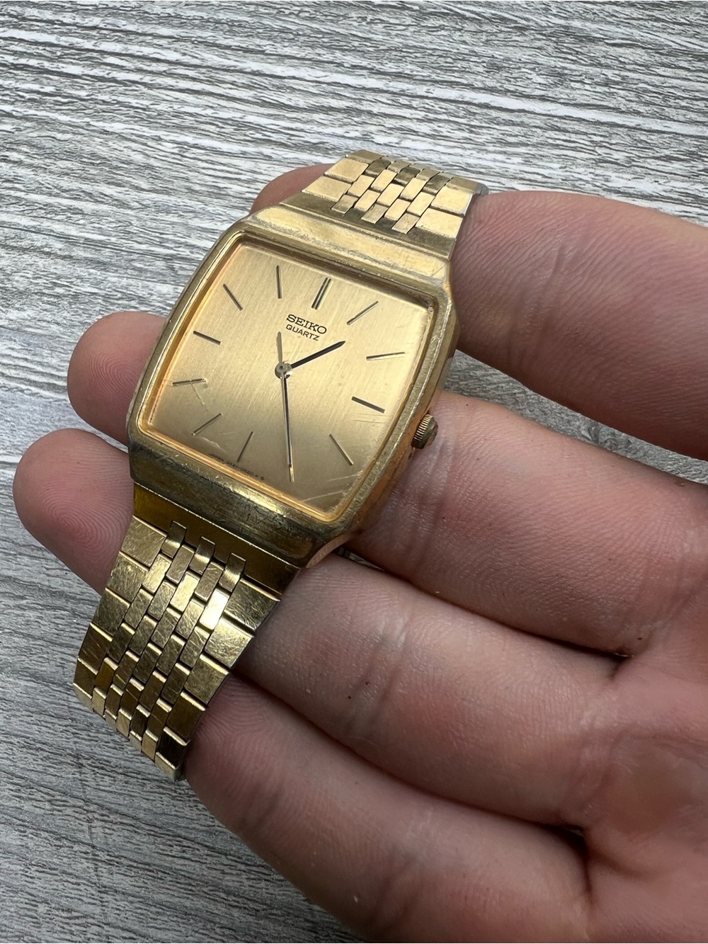 Seiko Gold Tone Rectangular Bracelet Watch - Picture 7 of 7
